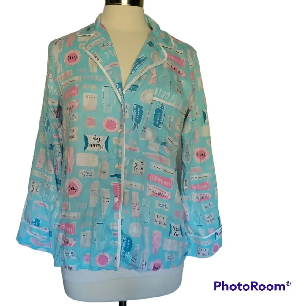KATE SPADE DREAM A LITTLE DREAM PAJAMA TOP - S